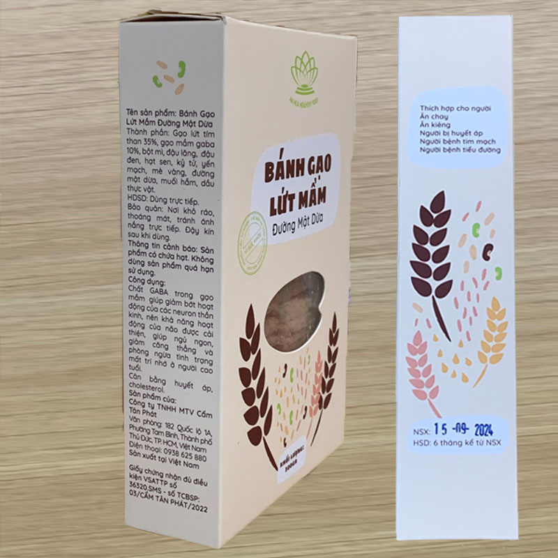 Bánh gạo lứt mầm đường mật dừa 300gr