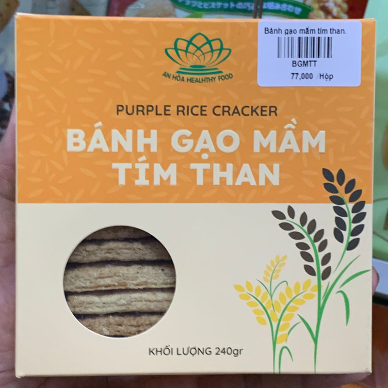 Bánh gạo mầm tím than 240gr