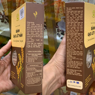 Bánh gạo lứt mầm mè đen 320gr