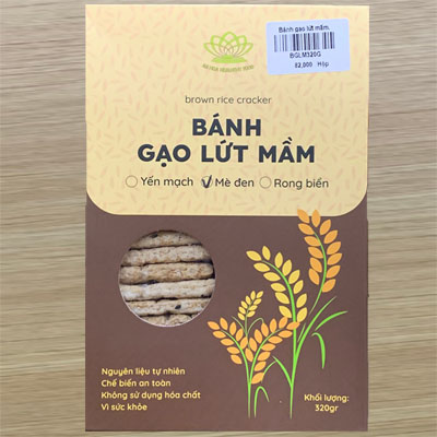 Bánh gạo lứt mầm mè đen 320gr